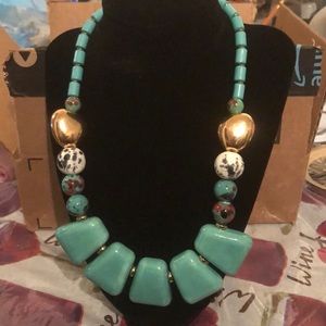 Jade-colored Statement Necklace